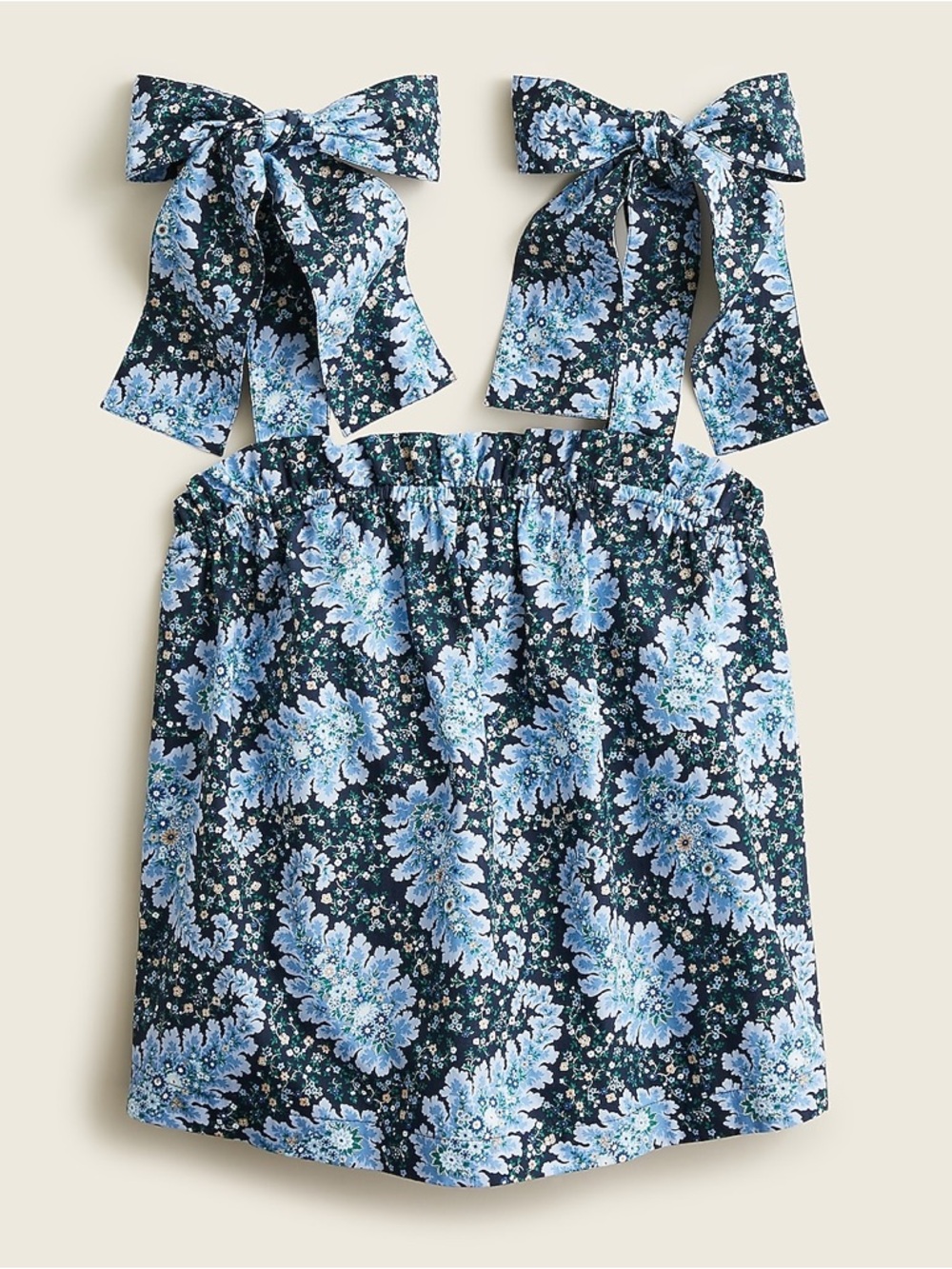 J.Crew Collection Tie Shoulder Bow Tank in Ratti Pacific Paisley Blue